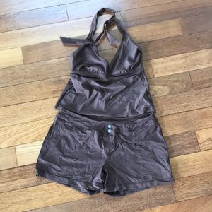 Athleta tankini top with shorts bottom
